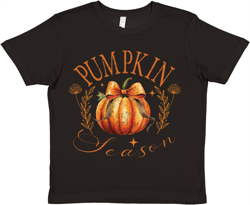 Pumpkin Season Retro Premium Kids Crewneck T-shirt