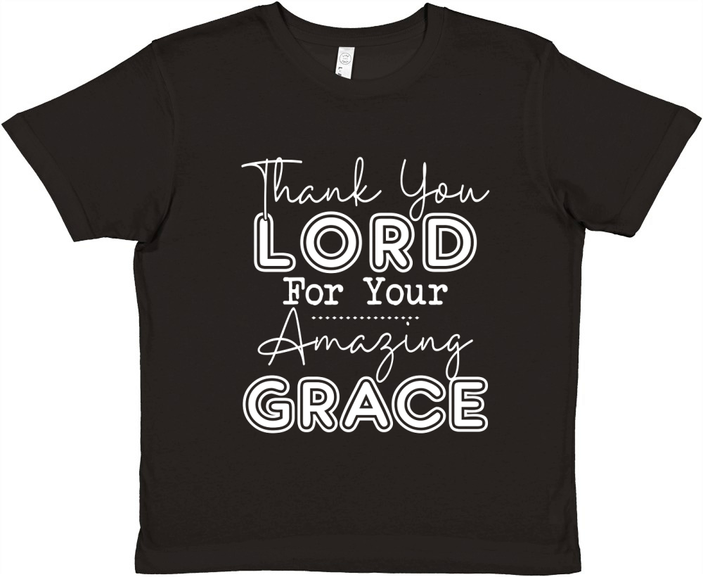 Thank You Lord For Your Amazing Grace Premium Kids Crewneck T-shirt