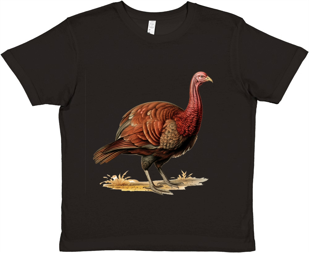 Thanksgiving Funny Turkey 05 Premium Kids Crewneck T-shirt
