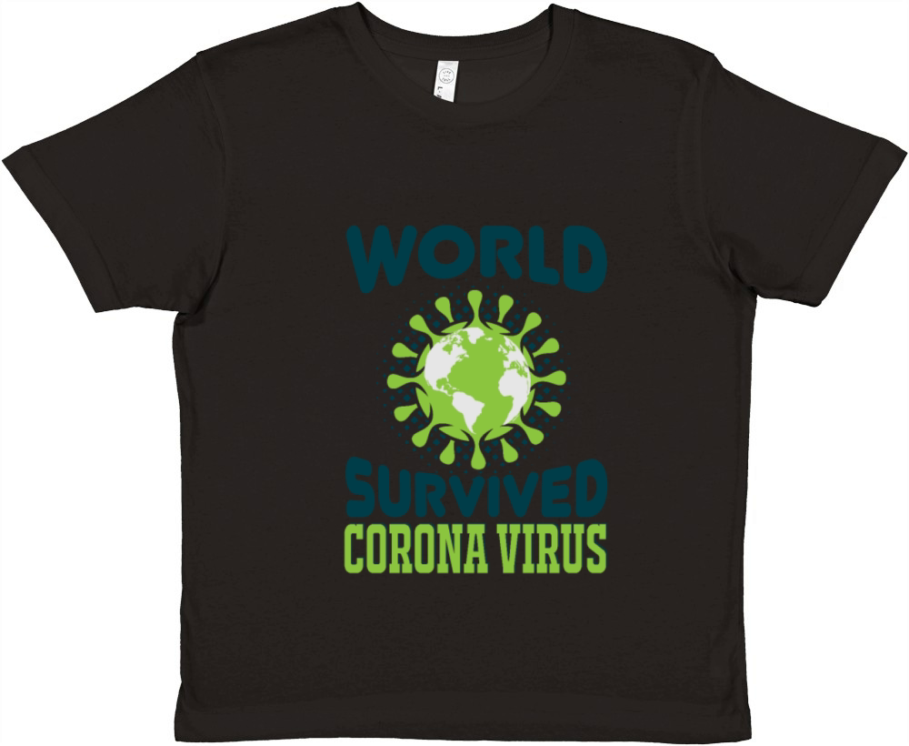 World Survived Corona Virus Premium Kids Crewneck T-shirt