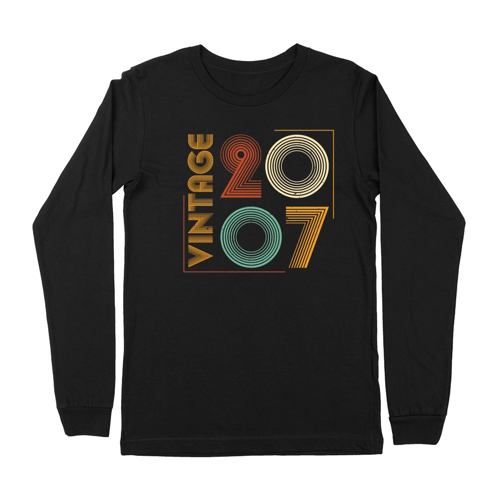 Vintage 2007 Birthday T Shirt Design (1) Premium Long Sleeve