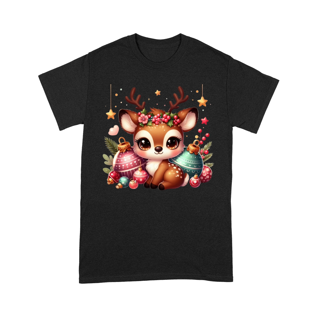 Cute Deer Christmas Watercolor Clipart1 Premium T-shirt