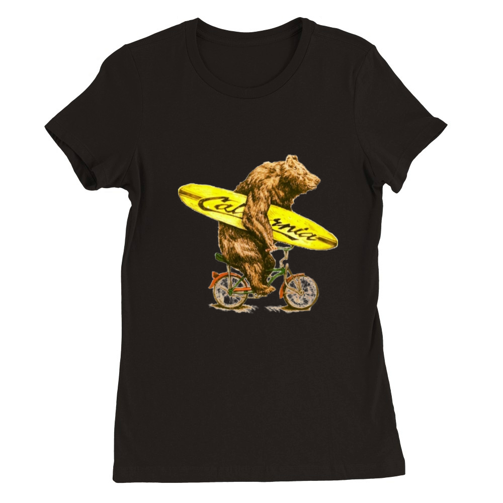California bicycle for surfers Premium Womens Crewneck T-shirt