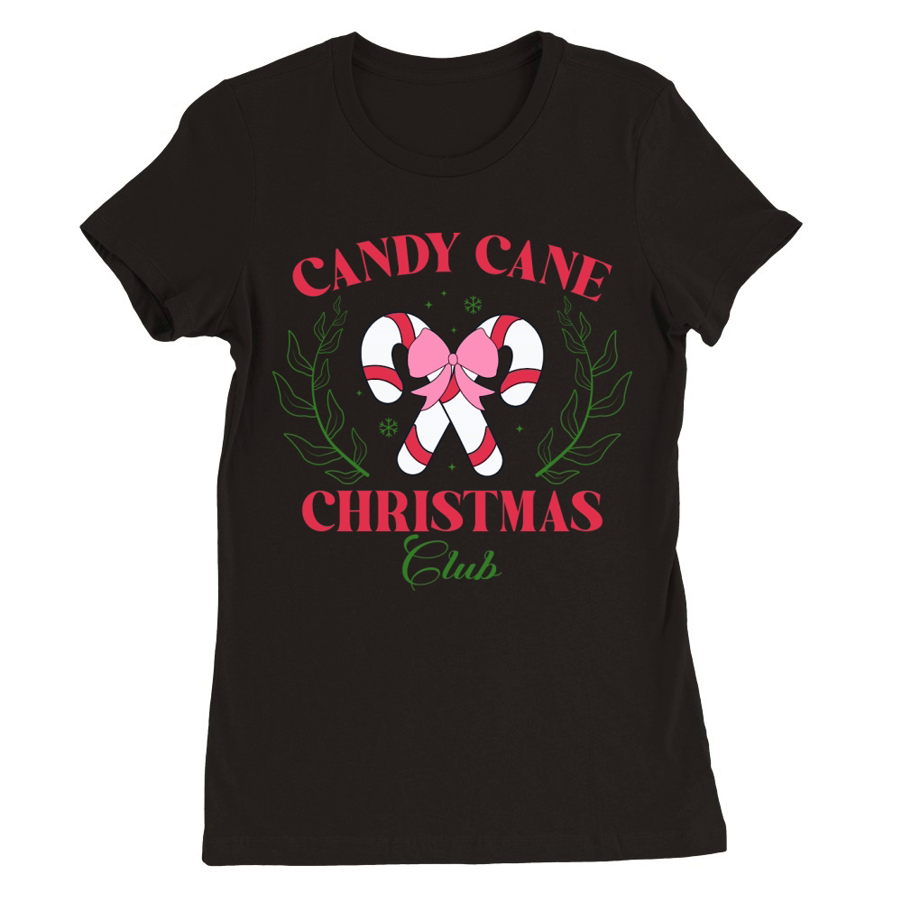 Christmas vintage candy club Premium Womens Crewneck T-shirt