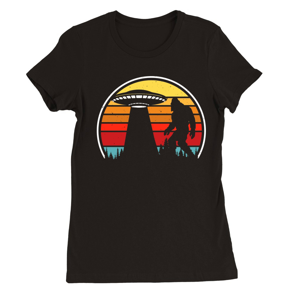 Vintage UFO Alien 33 Premium Womens Crewneck T-shirt