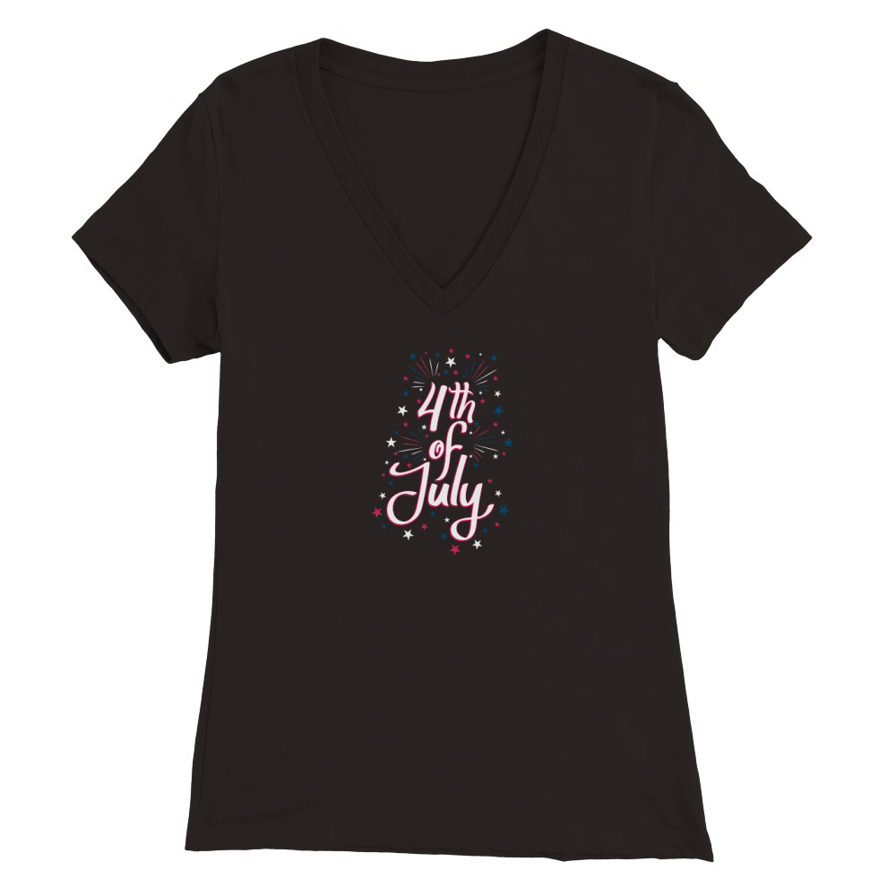 4th of July Premium Womens V-Neck T-shirt