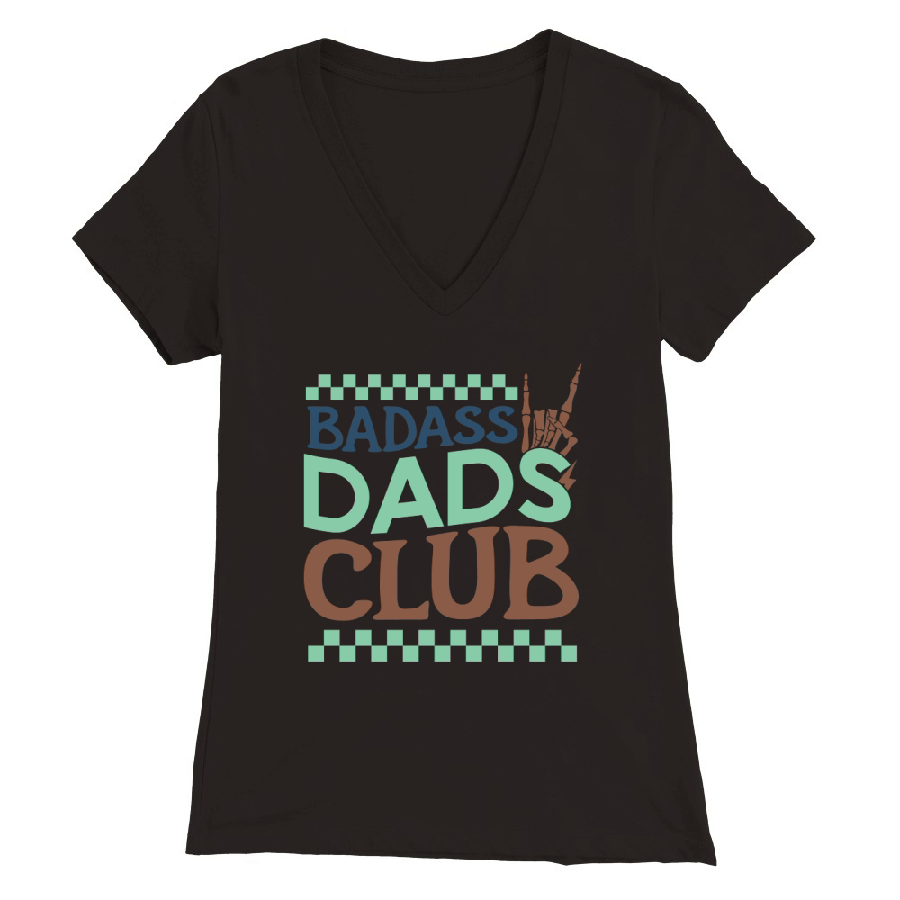 Badass Dads Club Premium Womens V-Neck T-shirt