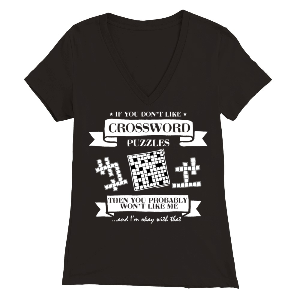 Crossword puzzle fan Premium Womens V-Neck T-shirt
