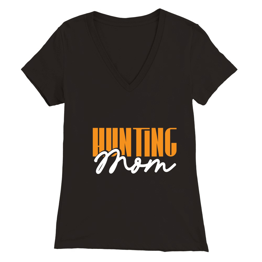 Hunting Mom Premium Womens V-Neck T-shirt
