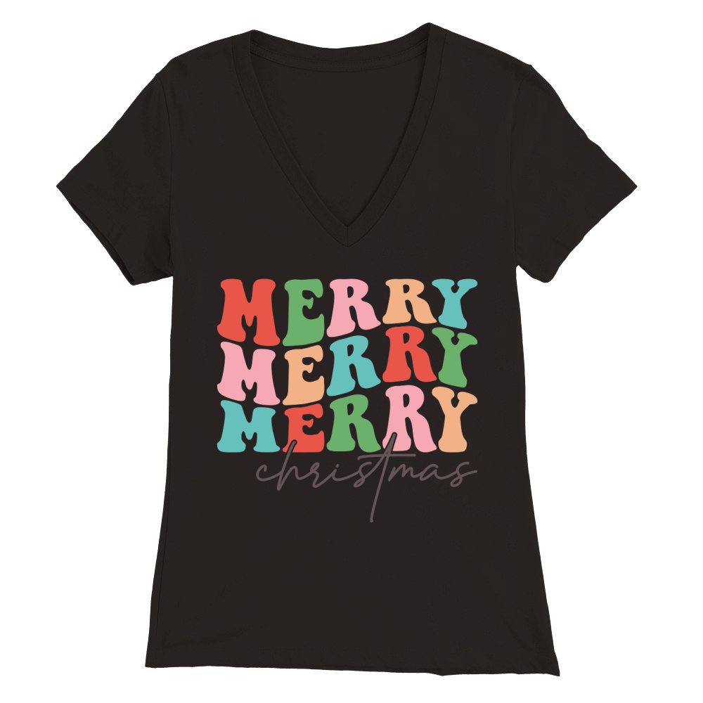 Merry Christmas 38 06 Premium Womens V-Neck T-shirt