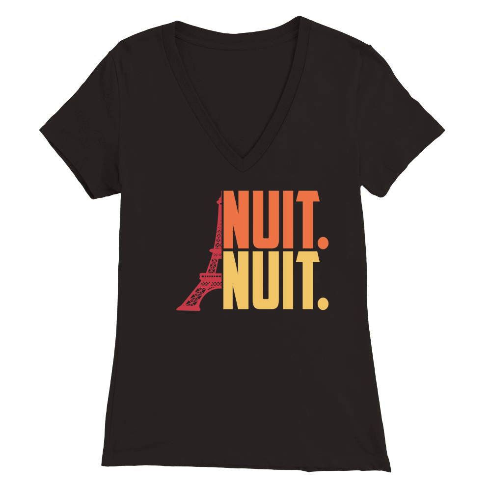 Nuit Nuit Premium Womens V-Neck T-shirt