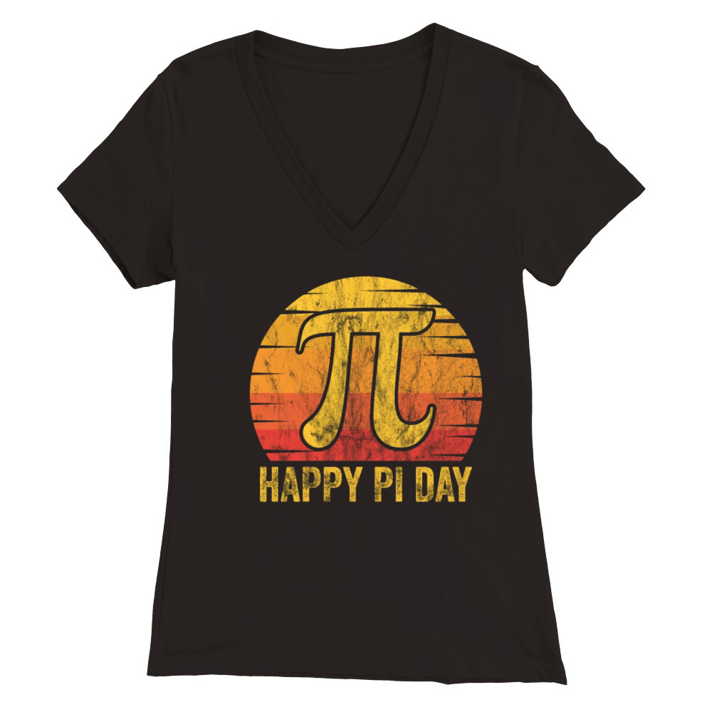 PI Day 2022 Math Lover Mathematics Retro Vintage Premium Womens V-Neck T-shirt