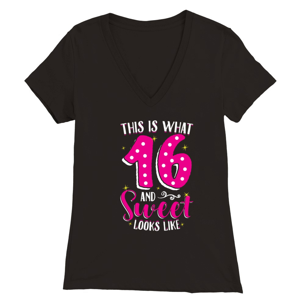 Sweet Sixteen 16th Birthday 2003 16th Birthday Premium Womens V-Neck T-shirt
