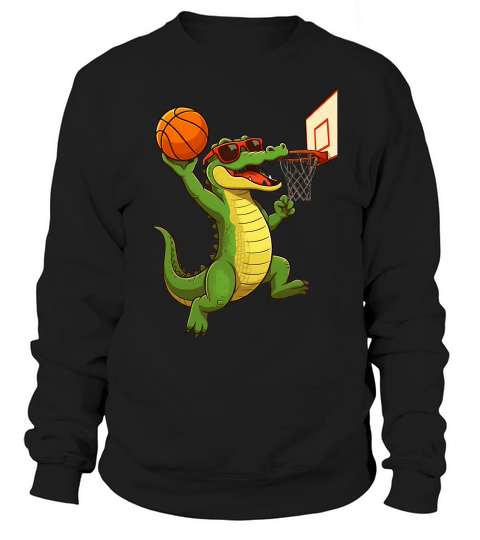 Basketball Crocodile 02 Sweatshirt Unisex