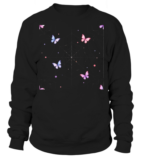 Butterflies and Spiderweb Sweatshirt Unisex