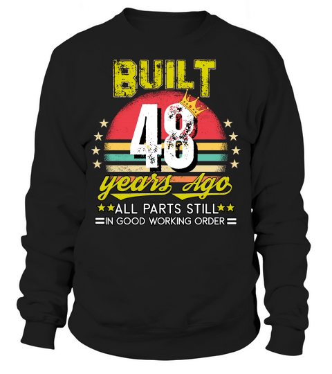 Vintage Birthday 48 Sweatshirt Unisex
