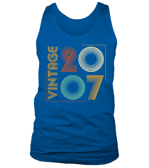 Vintage 2007 Birthday T Shirt Design (1) Tank Top Unisex