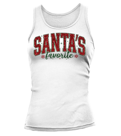 SantasFavorite2 Glitter Tank top Woman