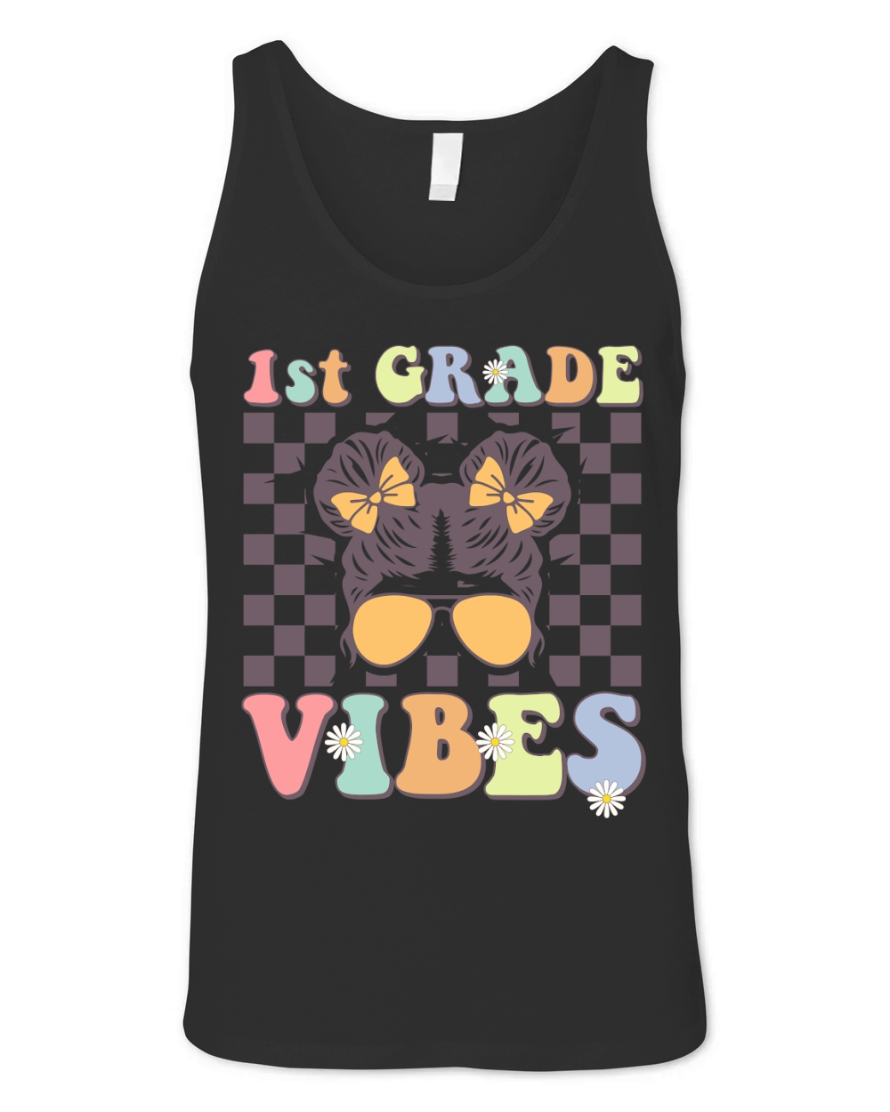 1st Grade Vibes Groovy Unisex Jersey Tank