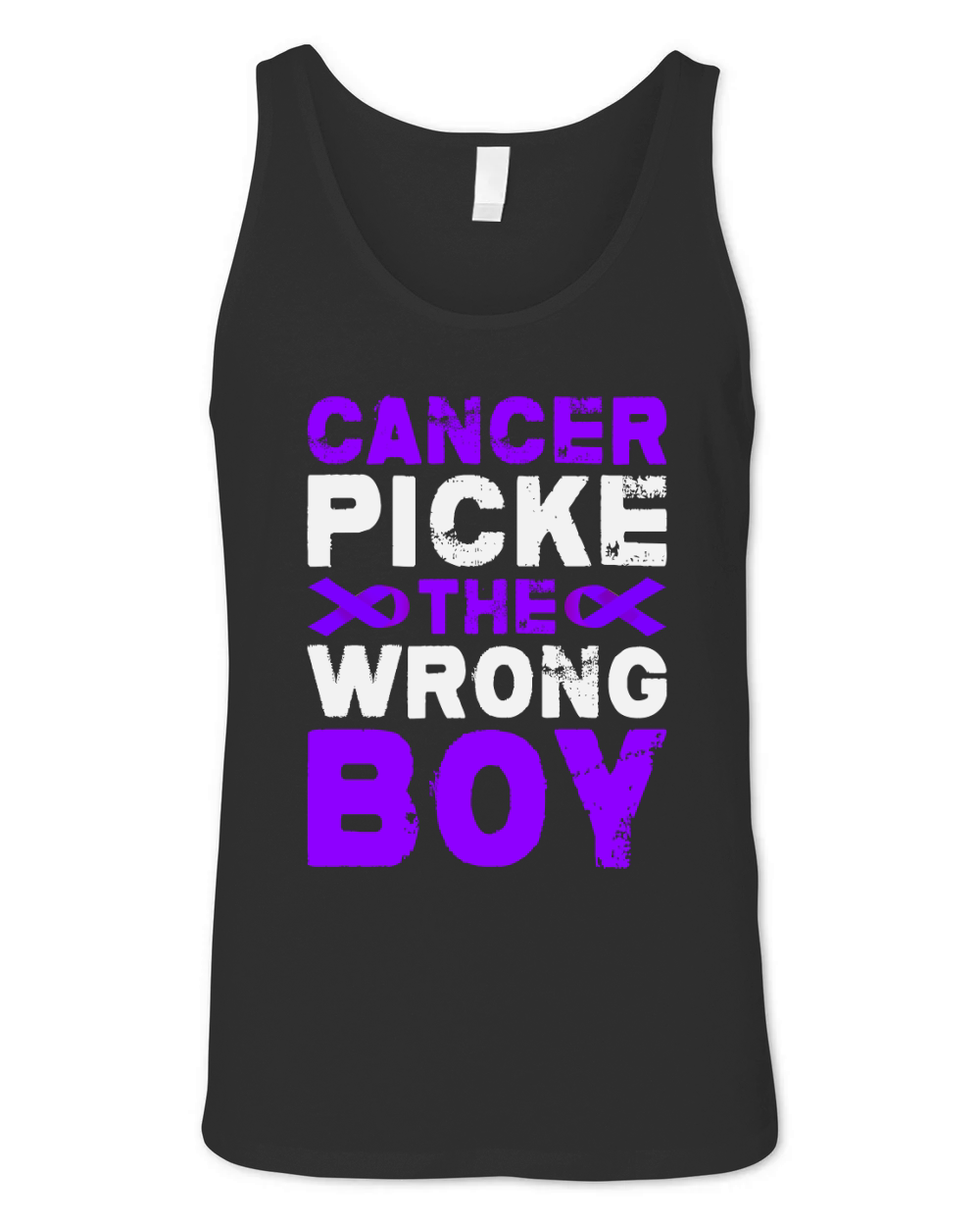 Cancer Picked The Wrong Boy Unisex Jersey Tank