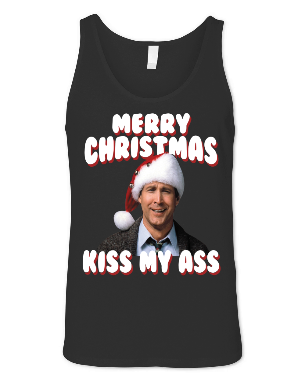 Chevy Chase Merry Christmas Kiss My Ass Unisex Jersey Tank