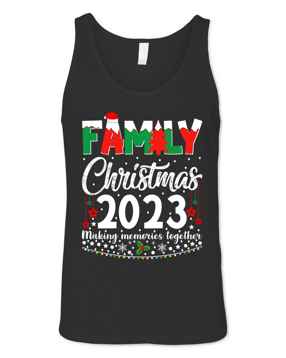 Family christmas 2023 making memories together Unisex Jersey Tank