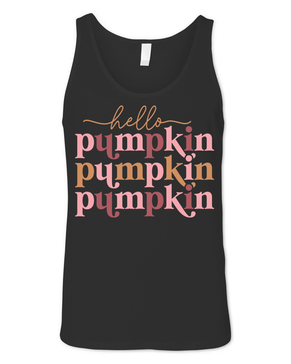 hello pumpkin t shirt design Unisex Jersey Tank