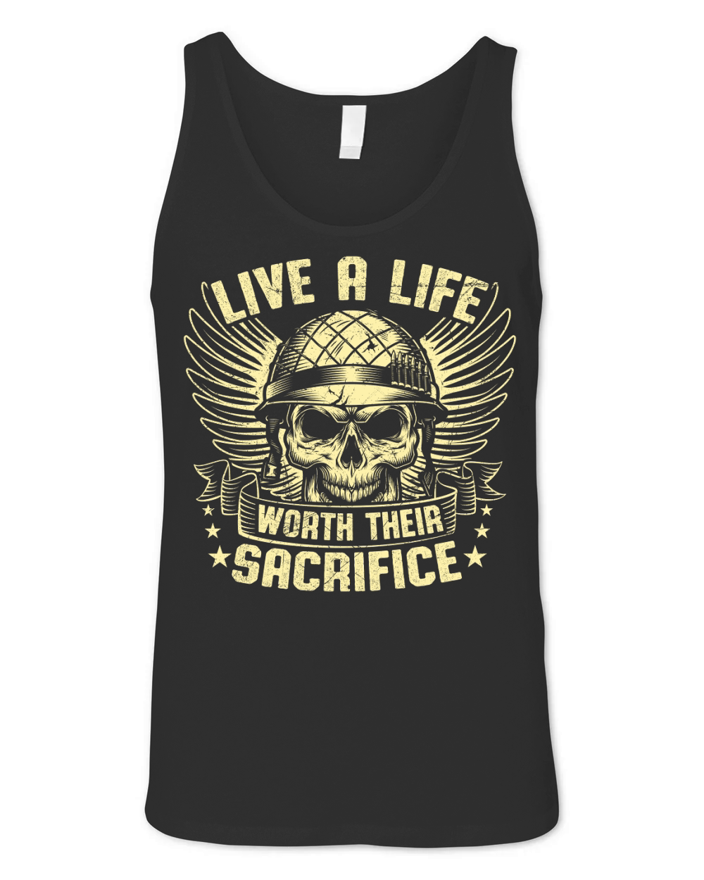 live a life worth their sacrifice Unisex Jersey Tank