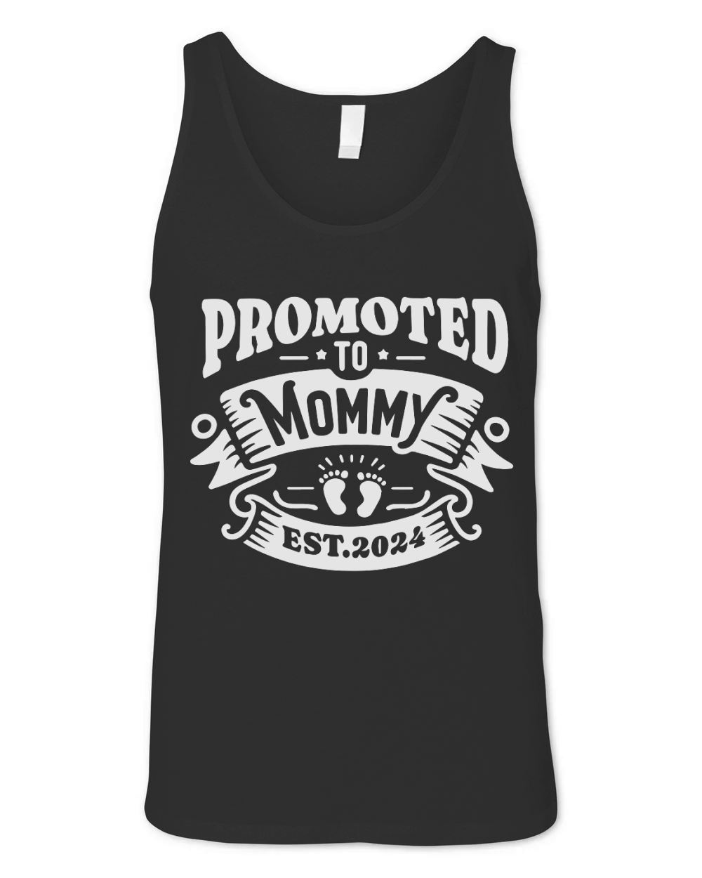 Promoted to Mommy Est. 2024 New Mom Unisex Jersey Tank