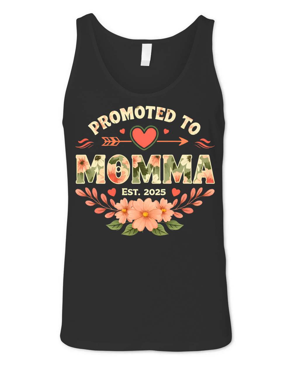 Prompted to mama est 2025 02 Unisex Jersey Tank