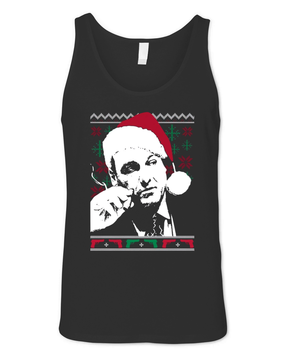 Santa Tony Soprano Ugly Christmas Unisex Jersey Tank