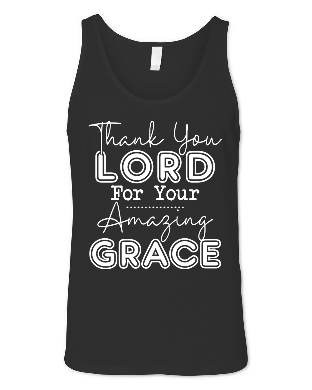 Thank You Lord For Your Amazing Grace Unisex Jersey Tank