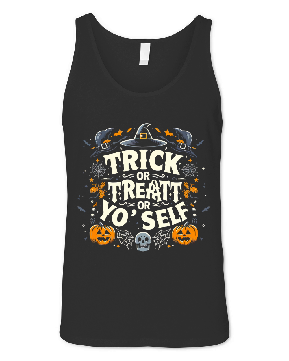 trick or treat or your self Unisex Jersey Tank