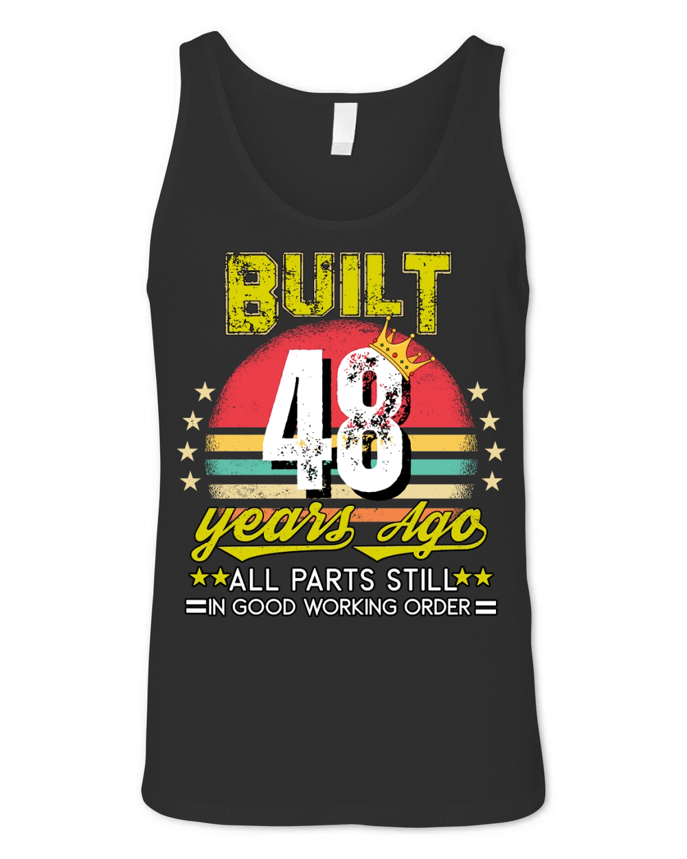 Vintage Birthday 48 Unisex Jersey Tank