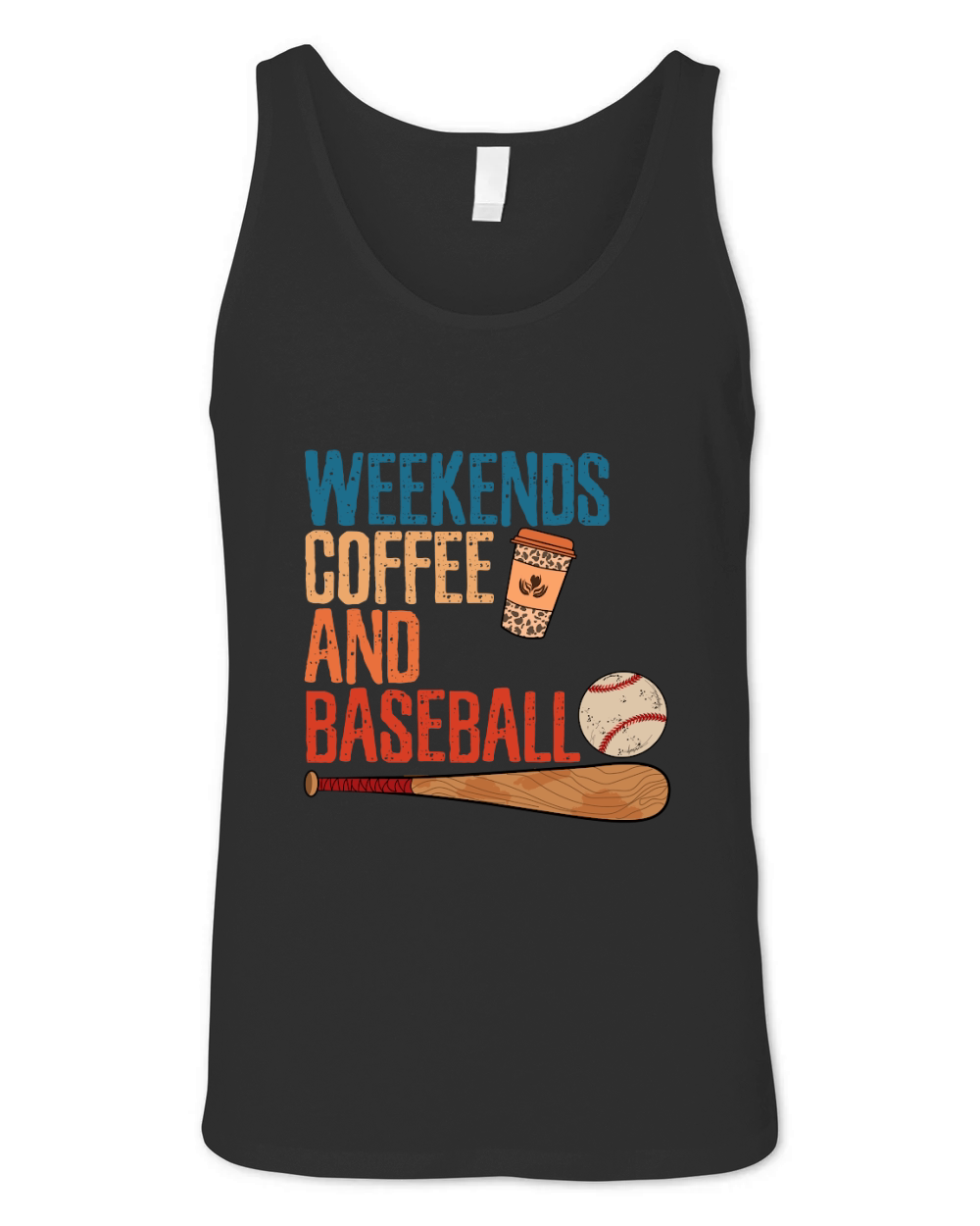 Weekends Coffee And Baseball 2.01 Unisex Jersey Tank