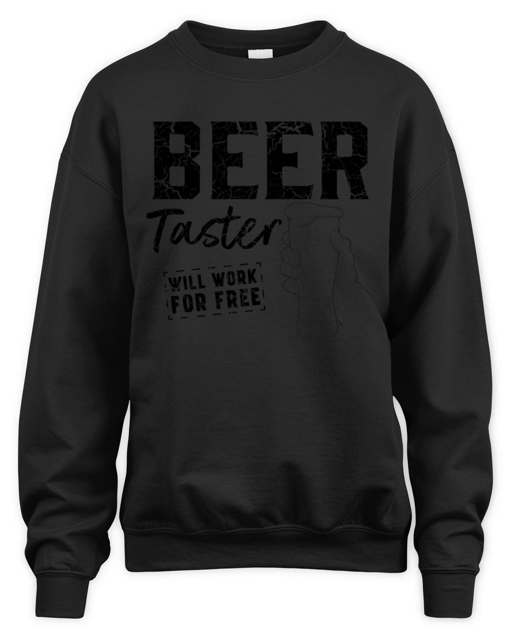 Beer taster works for free Unisex Premium Crewneck Sweatshirt