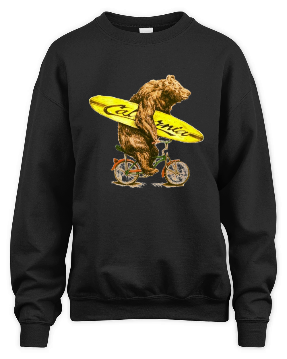 California bicycle for surfers Unisex Premium Crewneck Sweatshirt