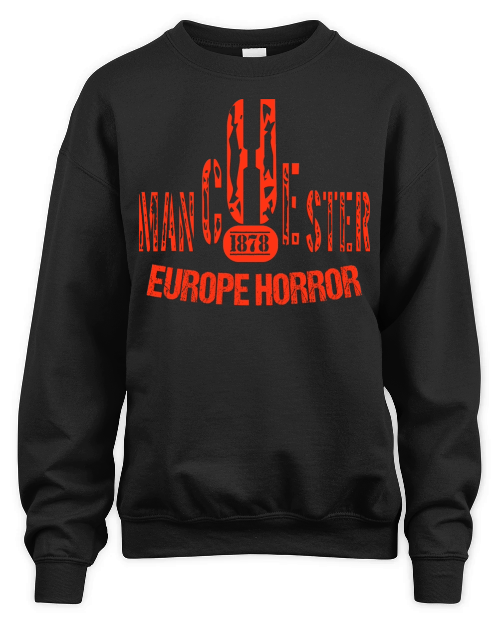Manchester United 1878 the Europe Horror RED COLOR Unisex Premium Crewneck Sweatshirt