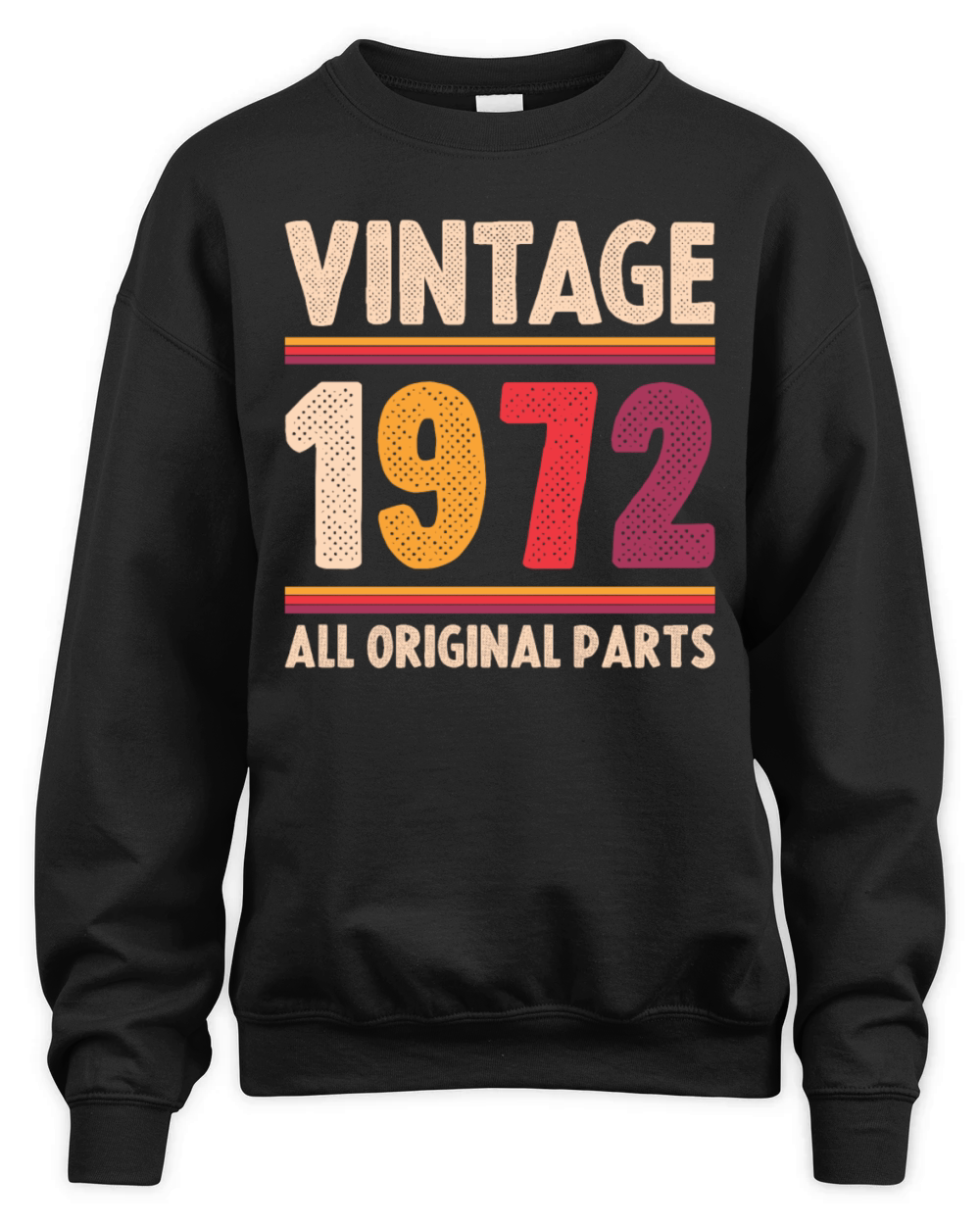 Vintage 1972 Original Parts Funny 50th Birthday Unisex Premium Crewneck Sweatshirt