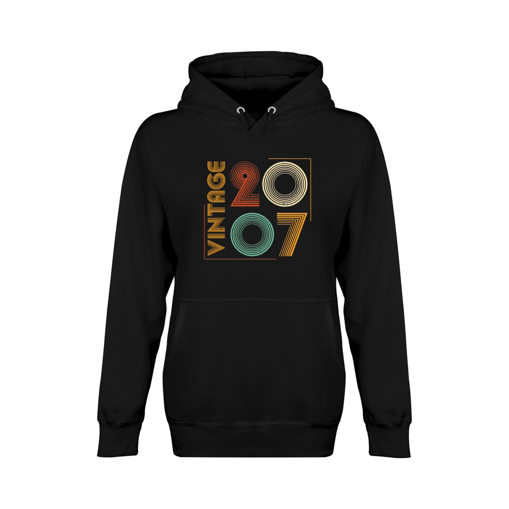 Vintage 2007 Birthday T Shirt Design (1) Unisex Premium Pullover Hoodie