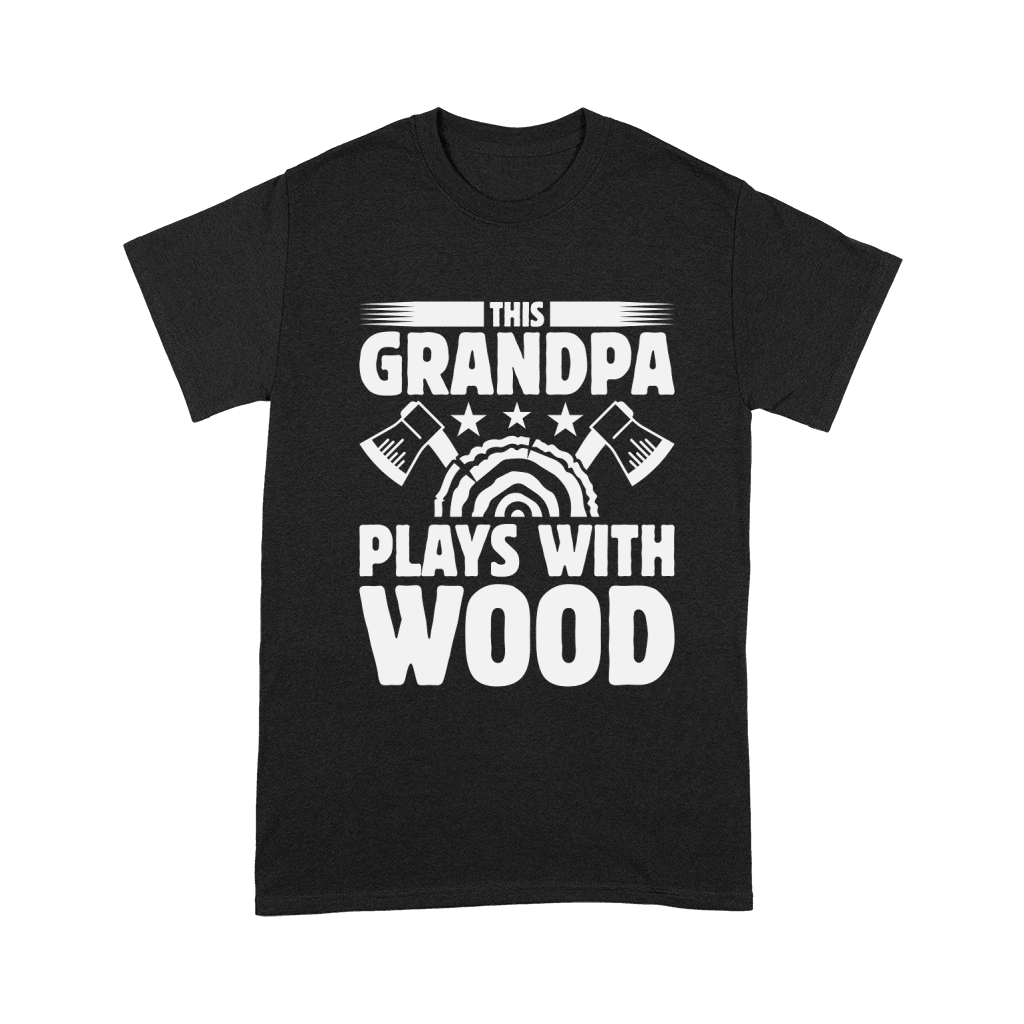 This Grandpa Plays with Wood Unisex T-Shirt