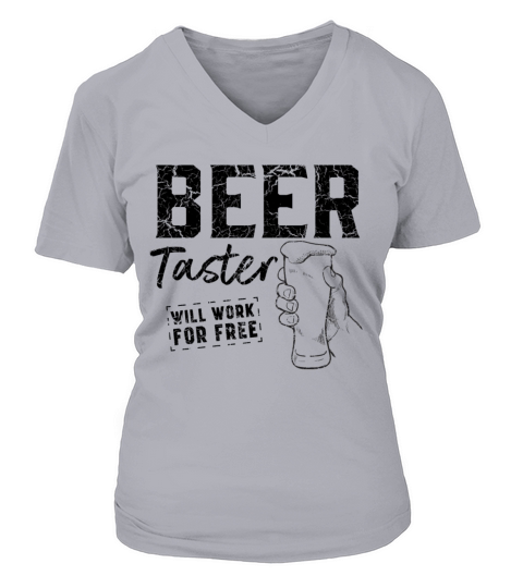 Beer taster works for free V-neck T-Shirt Woman