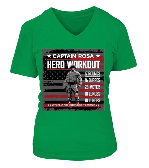 Captain Rosa Hero Workout for tribute V-neck T-Shirt Woman