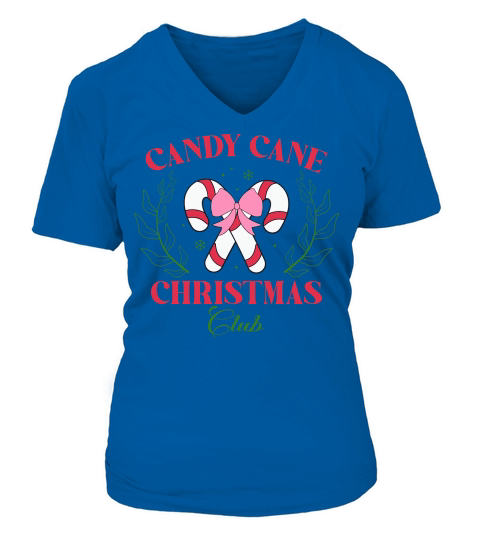 Christmas vintage candy club V-neck T-Shirt Woman