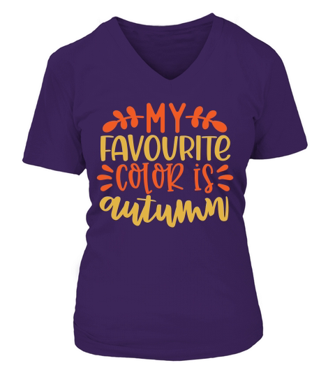 Favourite color is autumn V-neck T-Shirt Woman