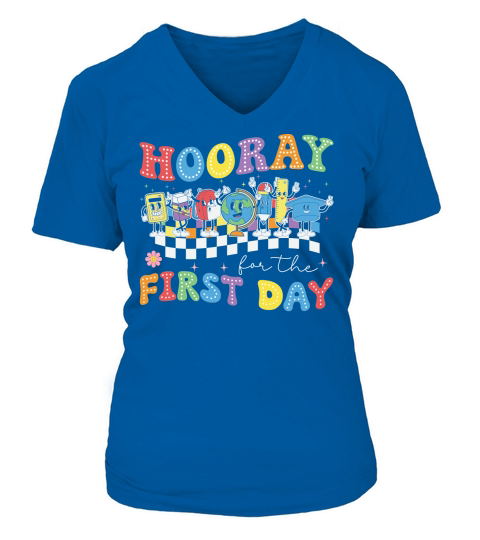 Hooray For The First Day 1 V-neck T-Shirt Woman