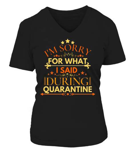 IM SORRY FOR WHAT I SAID DURING QUARANTINE V-neck T-Shirt Woman