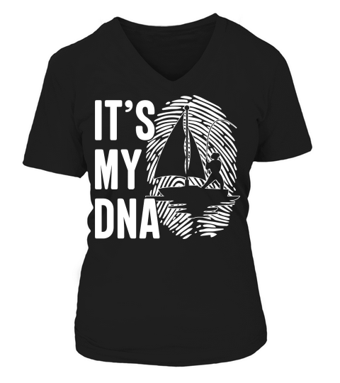 It is My DNA Fishing V-neck T-Shirt Woman