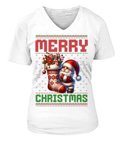 Merry Christmas 51 12 V-neck T-Shirt Woman