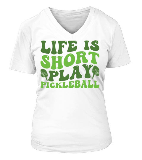 pickleball (10) V-neck T-Shirt Woman